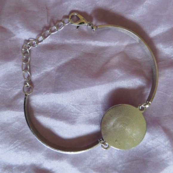 DRAGON Eye Cabochon Bracelet Pink & Black Size 7.5 (K218) - Picture 4 of 4